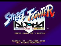 une photo d'Ã©cran de Street Fighter Alpha sur Sega Saturn